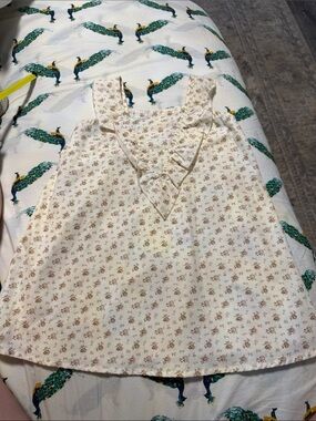 Girls' Casual Cream Floral Sundress - Unbranded